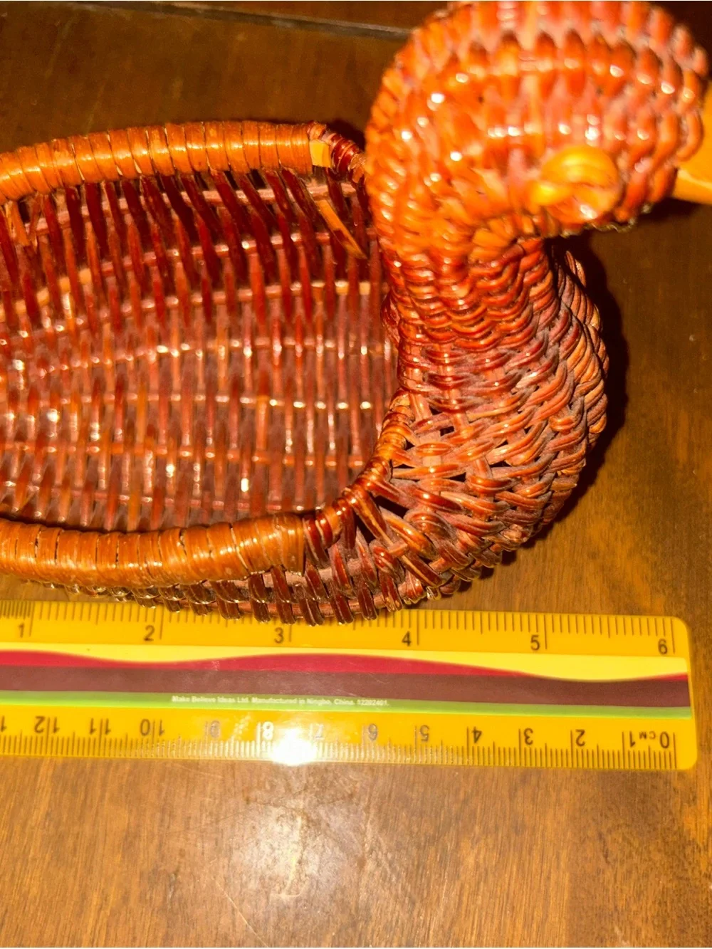 Handwoven Brown Wicker Duck Basket Set - Decorative Home Accent